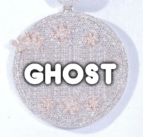 CUSTOM LETTER NECKLACE 3D BIG CROWN DISC sold by The GUU Shop