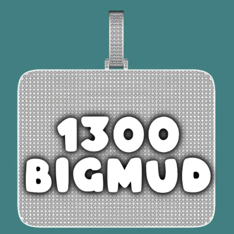 CUSTOM LETTER NECKLACE 3D BIG SQUARE made by The GUU Shop