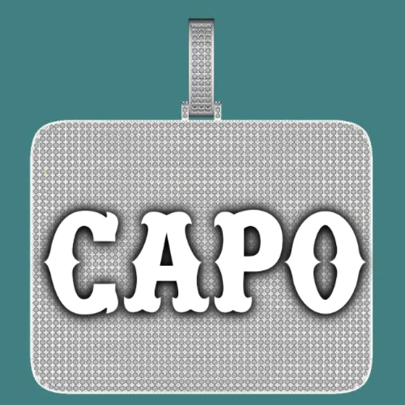 CUSTOM LETTER NECKLACE 3D BIG SQUARE sold by The GUU Shop