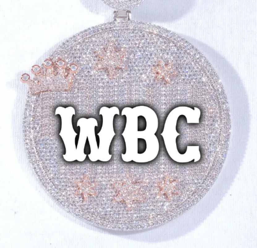 CUSTOM LETTER NECKLACE 3D BIG CROWN DISC sold by The GUU Shop