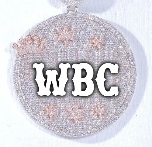 CUSTOM LETTER NECKLACE 3D BIG CROWN DISC sold by The GUU Shop