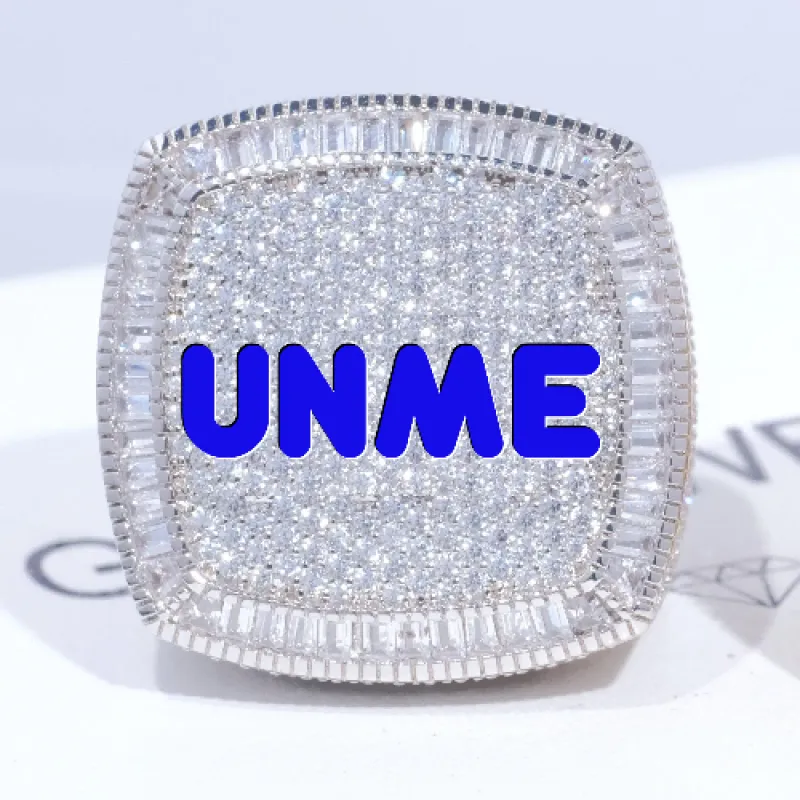 CUSTOM LETTER 3D ICED RING sold by The GUU Shop