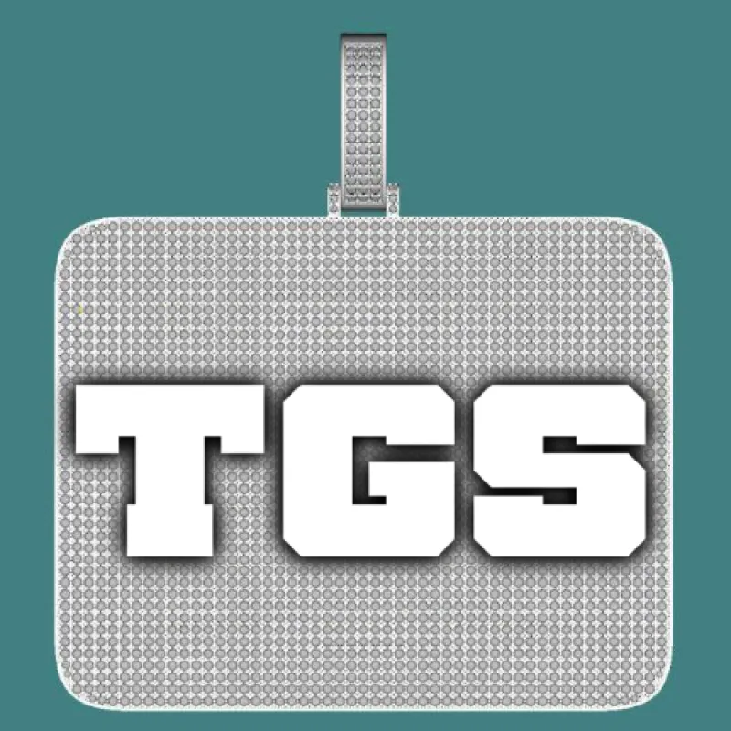 CUSTOM LETTER NECKLACE 3D BIG SQUARE made by The GUU Shop