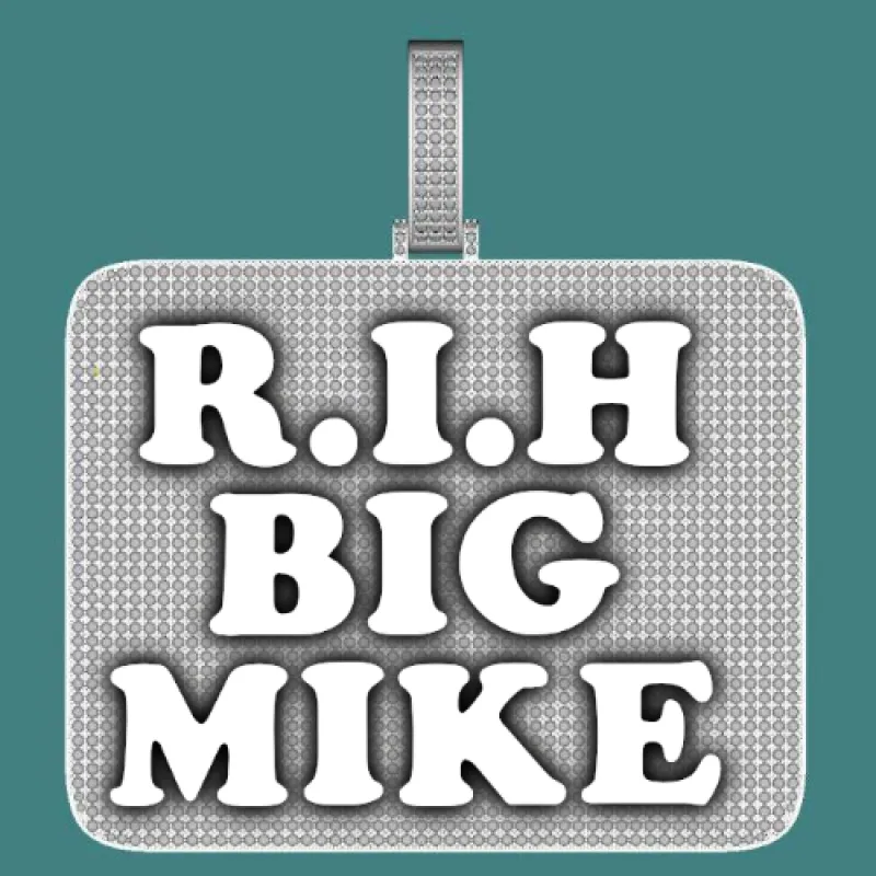 CUSTOM LETTER NECKLACE 3D BIG SQUARE sold by The GUU Shop