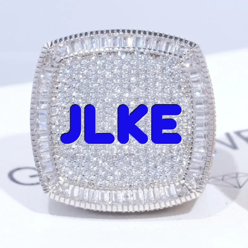 CUSTOM LETTER 3D ICED RING sold by The GUU Shop