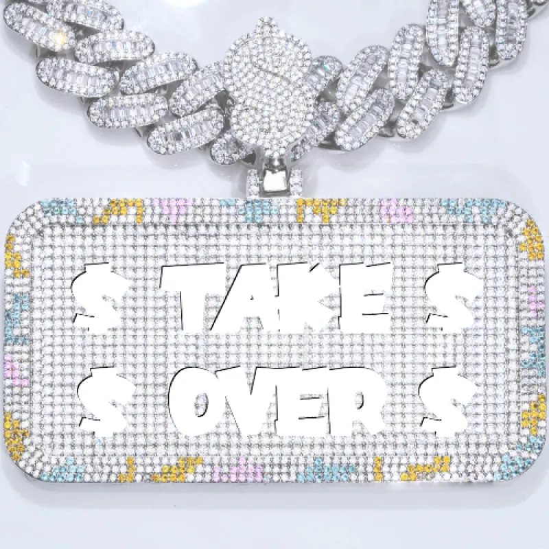 CUSTOM LETTER NECKLACE 3D COLORFUL SQUARE sold by The GUU Shop