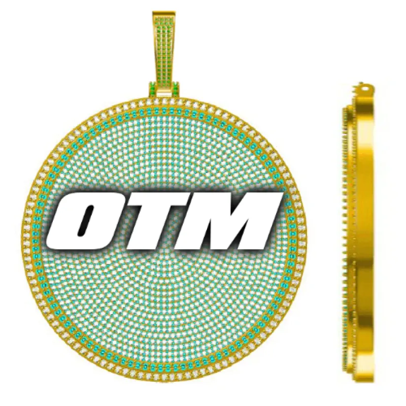 CUSTOM LETTER NECKLACE 3D BIG DISC sold by The GUU Shop