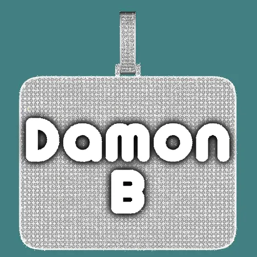 CUSTOM LETTER NECKLACE 3D BIG SQUARE sold by The GUU Shop