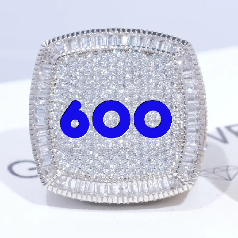 CUSTOM LETTER 3D ICED RING sold by The GUU Shop