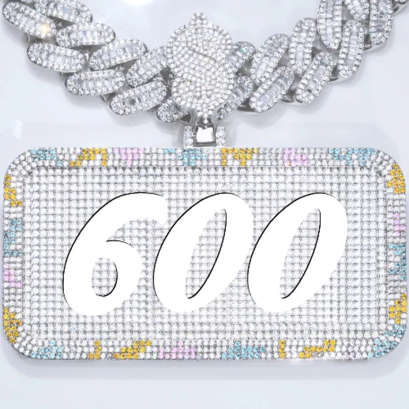 CUSTOM LETTER NECKLACE 3D COLORFUL SQUARE sold by The GUU Shop