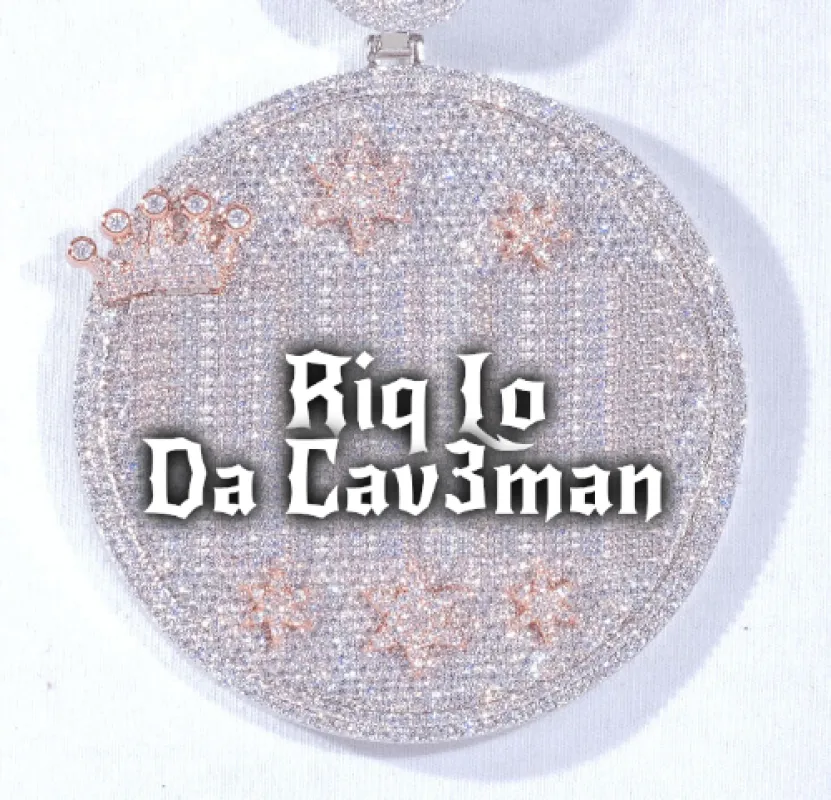 CUSTOM LETTER NECKLACE 3D BIG CROWN DISC sold by The GUU Shop