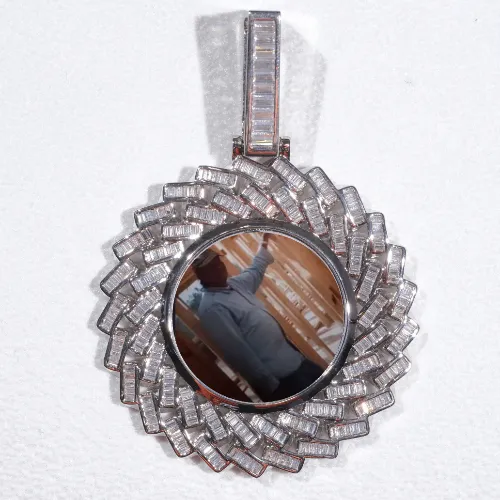 Large 3D Baguette Custom Picture Pendant sold by The GUU Shop
