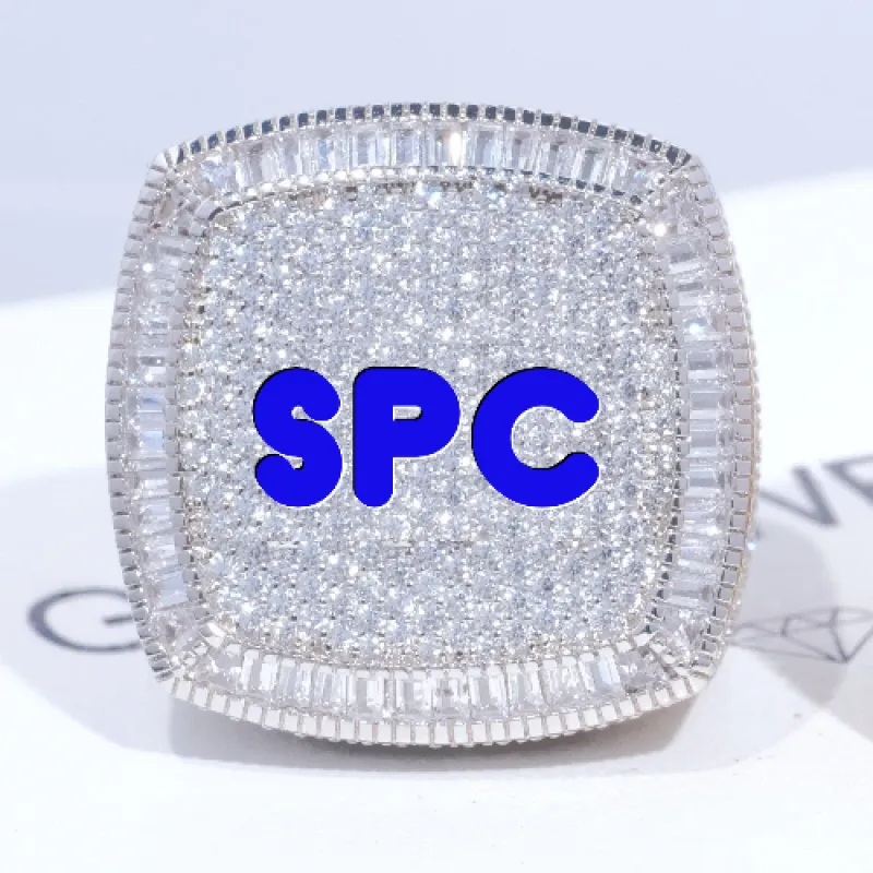 CUSTOM LETTER 3D ICED RING sold by The GUU Shop