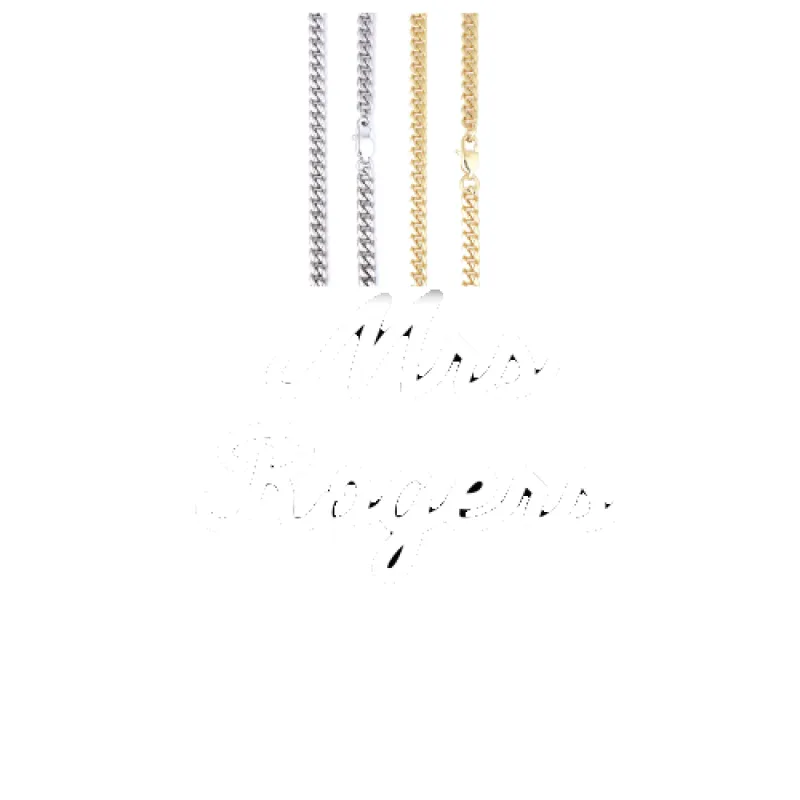 Script Custom Letter Necklace made by The GUU Shop