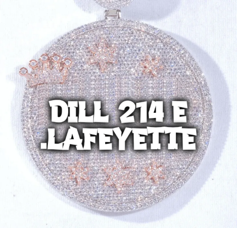 CUSTOM LETTER NECKLACE 3D BIG CROWN DISC sold by The GUU Shop