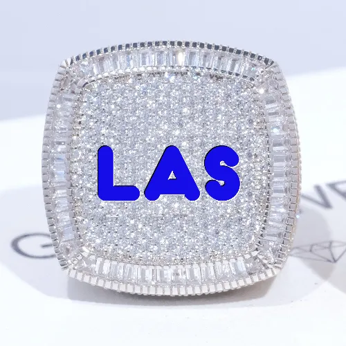 CUSTOM LETTER 3D ICED RING sold by The GUU Shop