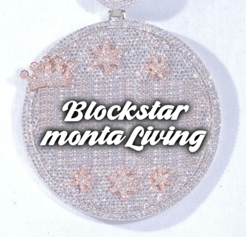 CUSTOM LETTER NECKLACE 3D BIG CROWN DISC sold by The GUU Shop