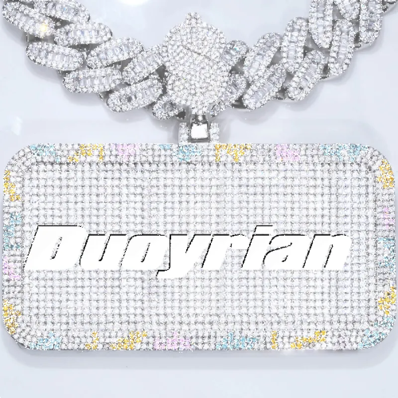 CUSTOM LETTER NECKLACE 3D COLORFUL SQUARE sold by The GUU Shop