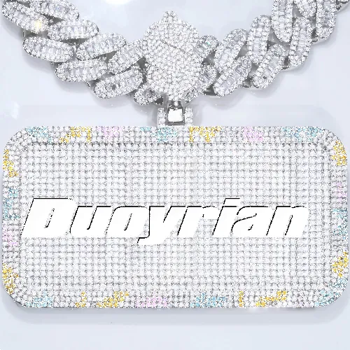 CUSTOM LETTER NECKLACE 3D COLORFUL SQUARE sold by The GUU Shop