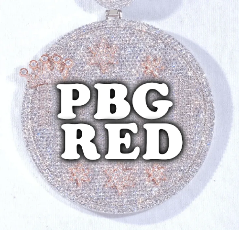 CUSTOM LETTER NECKLACE 3D BIG CROWN DISC sold by The GUU Shop