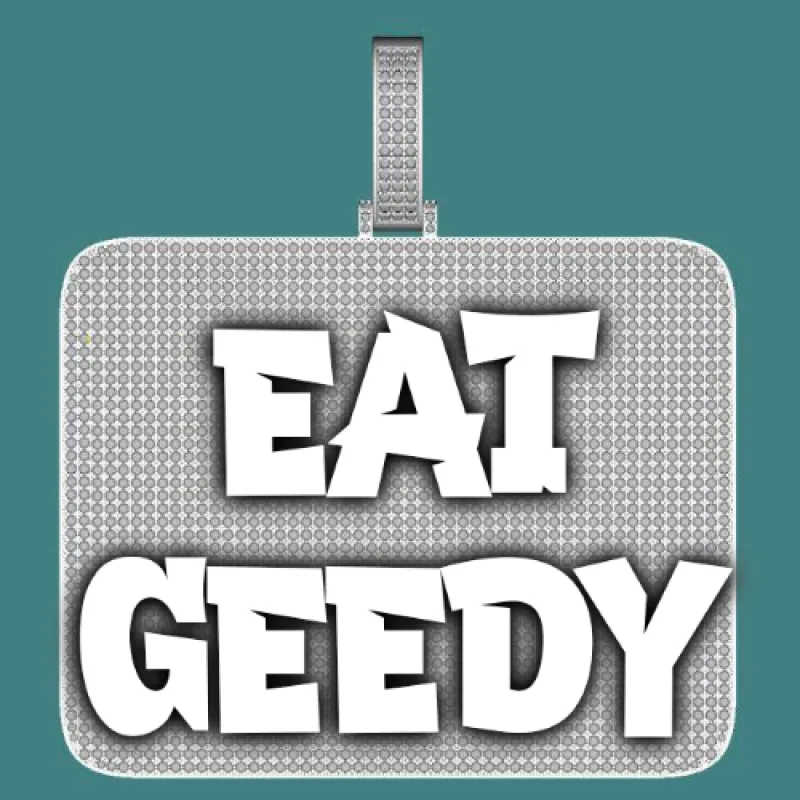 CUSTOM LETTER NECKLACE 3D BIG SQUARE made by The GUU Shop