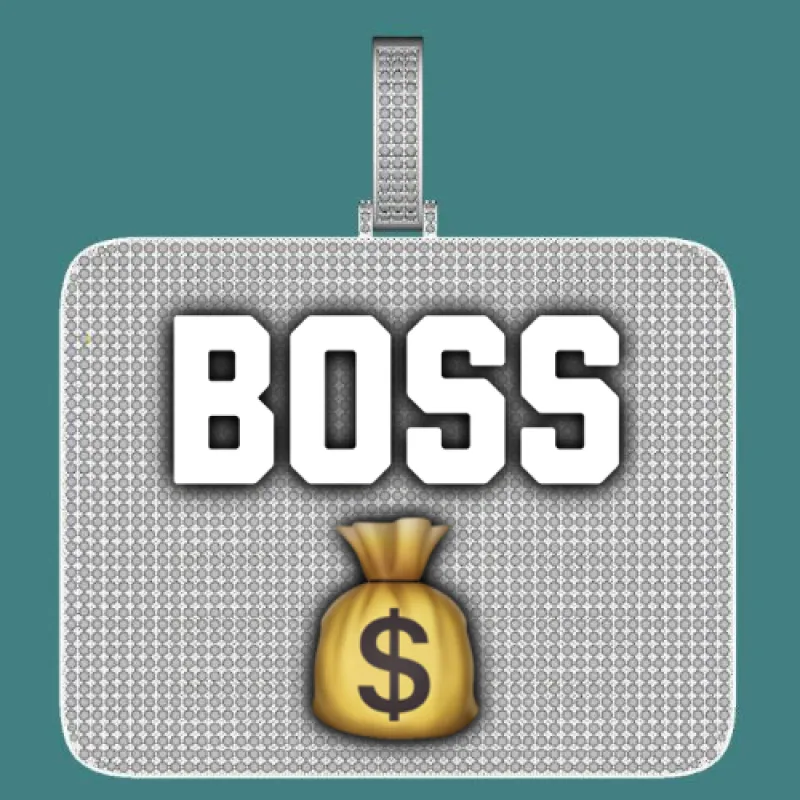 CUSTOM LETTER NECKLACE 3D BIG SQUARE sold by The GUU Shop