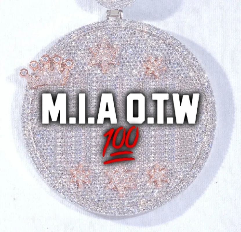 CUSTOM LETTER NECKLACE 3D BIG CROWN DISC sold by The GUU Shop