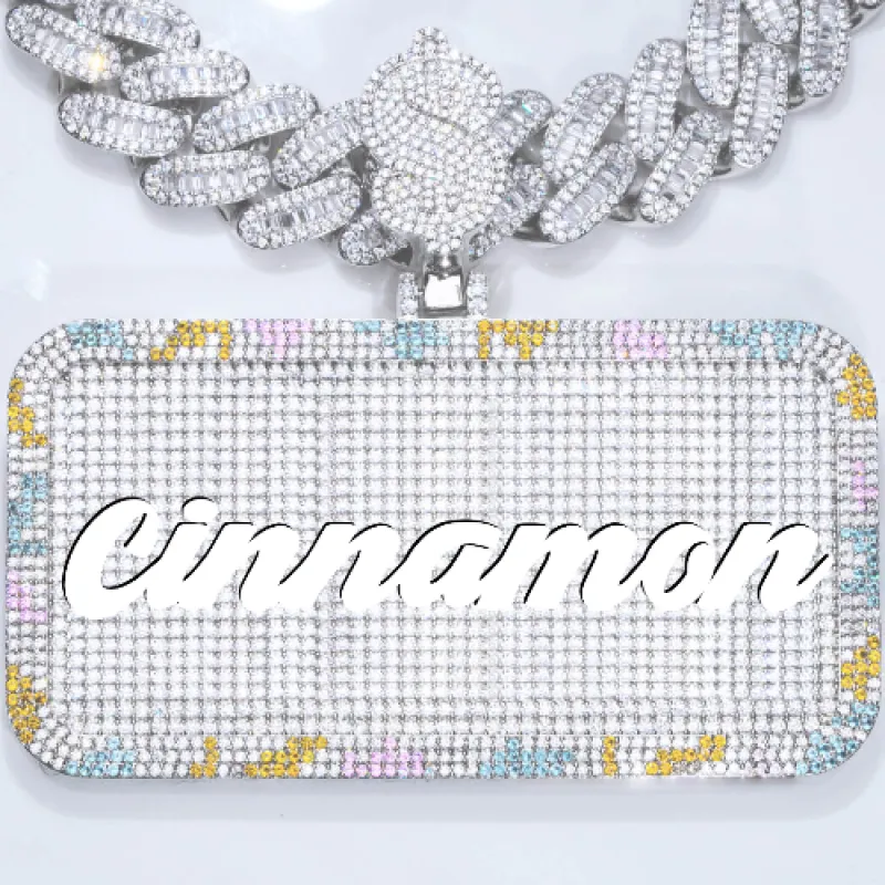 CUSTOM LETTER NECKLACE 3D COLORFUL SQUARE sold by The GUU Shop