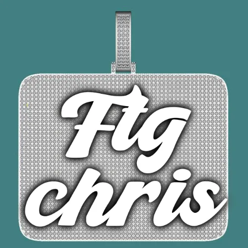 CUSTOM LETTER NECKLACE 3D BIG SQUARE sold by The GUU Shop