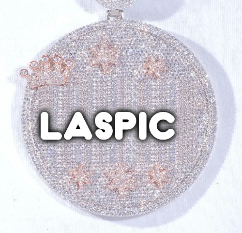 CUSTOM LETTER NECKLACE 3D BIG CROWN DISC made by The GUU Shop