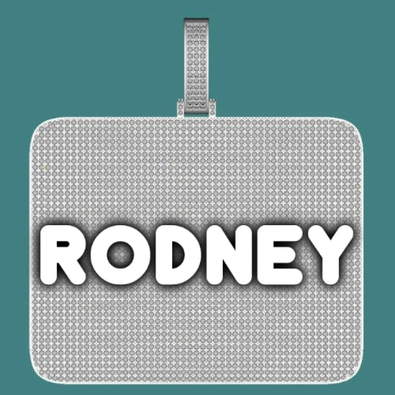 CUSTOM LETTER NECKLACE 3D BIG SQUARE sold by The GUU Shop