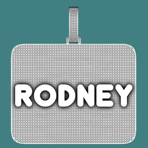 CUSTOM LETTER NECKLACE 3D BIG SQUARE sold by The GUU Shop