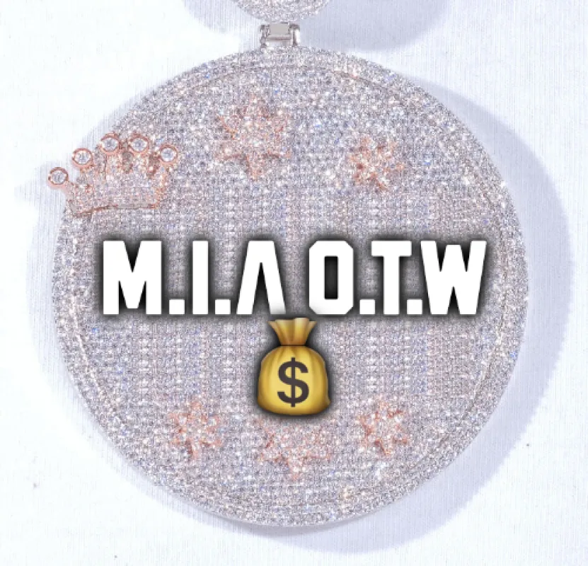 CUSTOM LETTER NECKLACE 3D BIG CROWN DISC sold by The GUU Shop