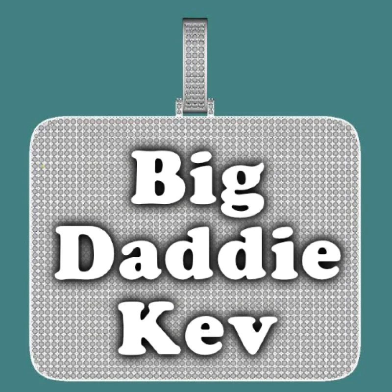 CUSTOM LETTER NECKLACE 3D BIG SQUARE sold by The GUU Shop