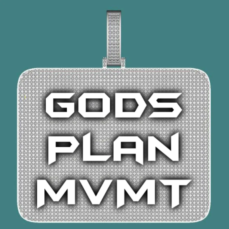 CUSTOM LETTER NECKLACE 3D BIG SQUARE made by The GUU Shop