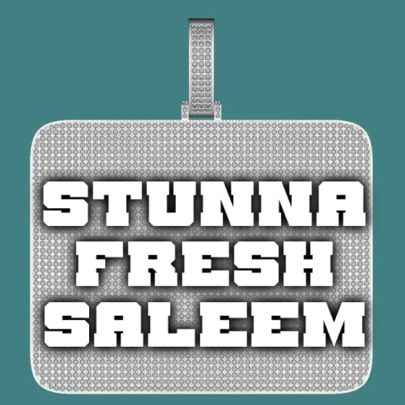 CUSTOM LETTER NECKLACE 3D BIG SQUARE sold by The GUU Shop