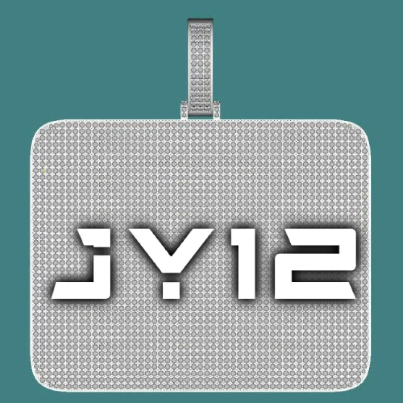 CUSTOM LETTER NECKLACE 3D BIG SQUARE sold by The GUU Shop