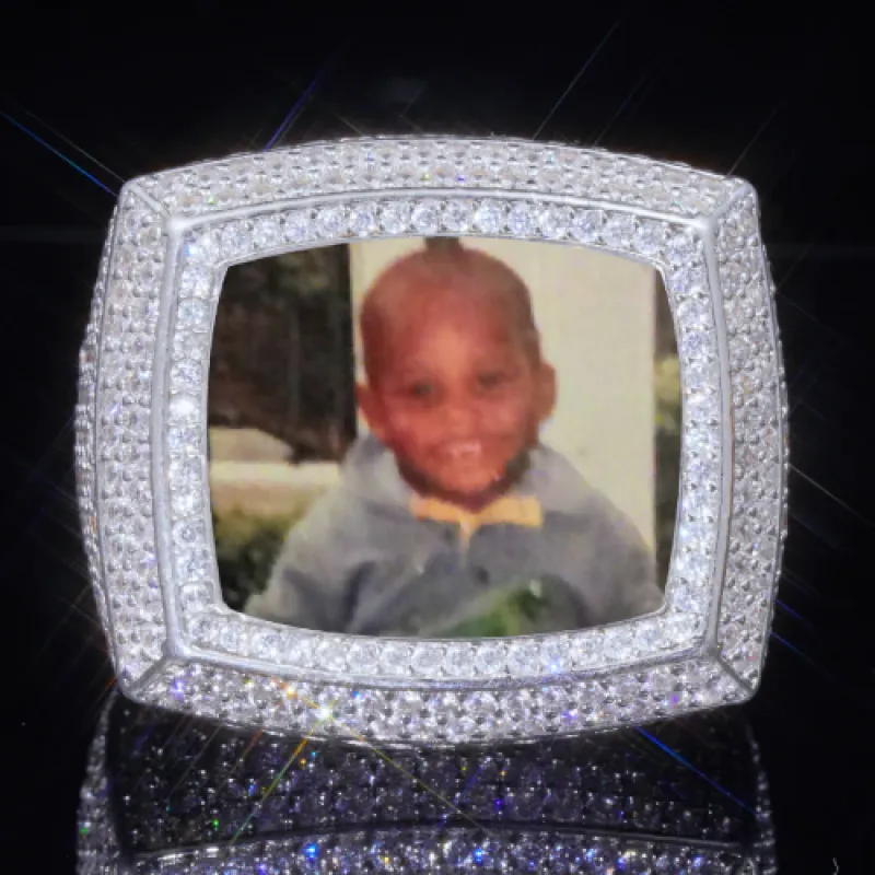 3D CUSTOM PICTURE ICED RING sold by The GUU Shop