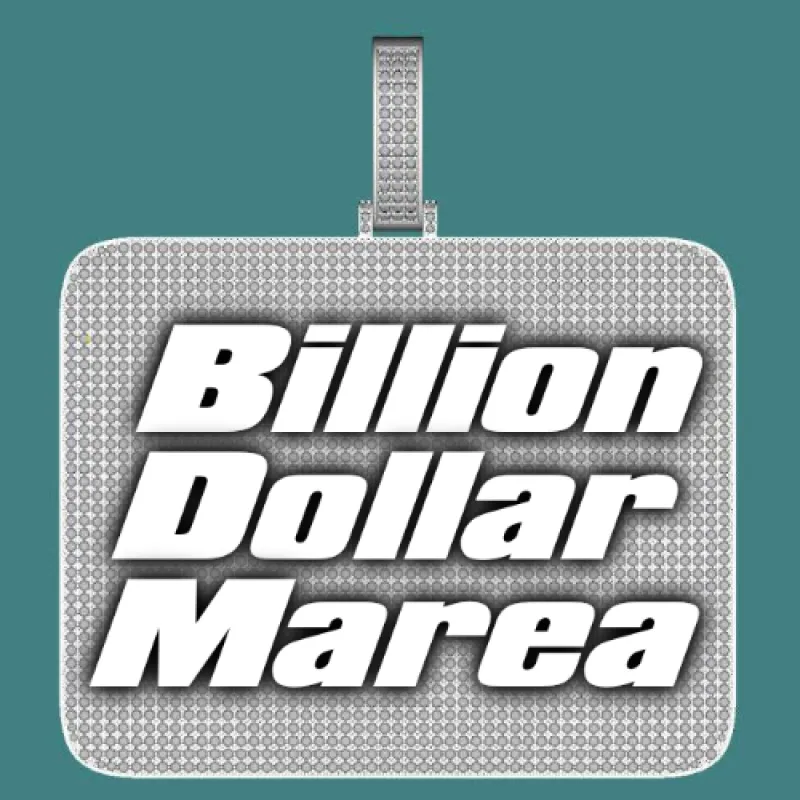 CUSTOM LETTER NECKLACE 3D BIG SQUARE sold by The GUU Shop