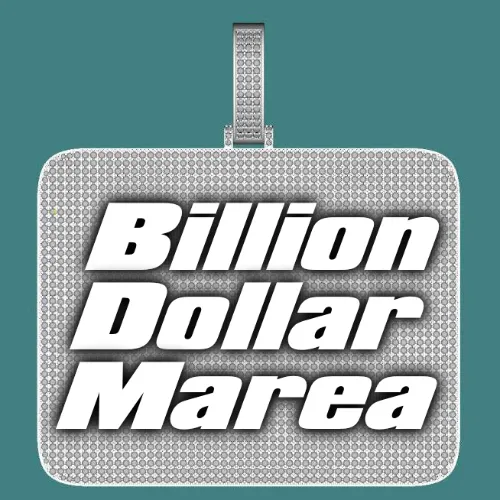 CUSTOM LETTER NECKLACE 3D BIG SQUARE sold by The GUU Shop