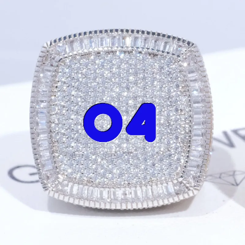 CUSTOM LETTER 3D ICED RING sold by The GUU Shop