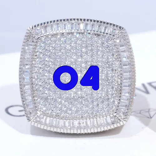 CUSTOM LETTER 3D ICED RING sold by The GUU Shop