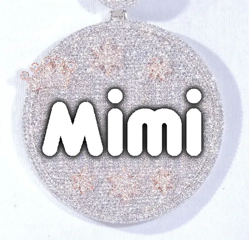 CUSTOM LETTER NECKLACE 3D BIG CROWN DISC sold by The GUU Shop