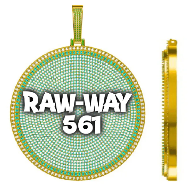 CUSTOM LETTER NECKLACE 3D BIG DISC made by The GUU Shop