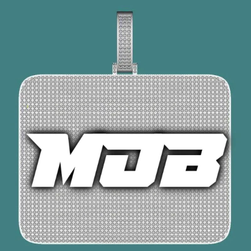 CUSTOM LETTER NECKLACE 3D BIG SQUARE made by The GUU Shop