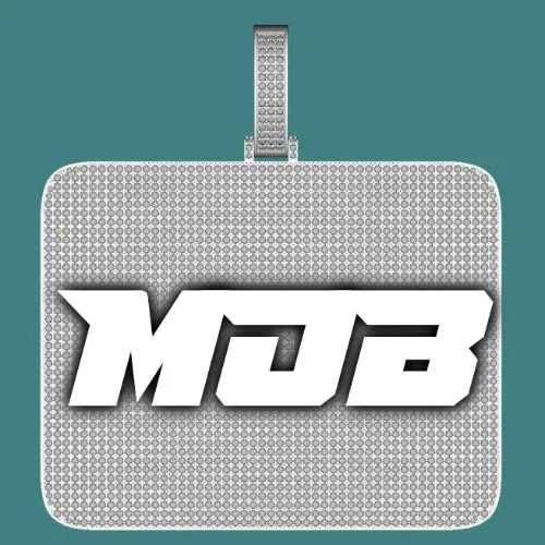 CUSTOM LETTER NECKLACE 3D BIG SQUARE sold by The GUU Shop