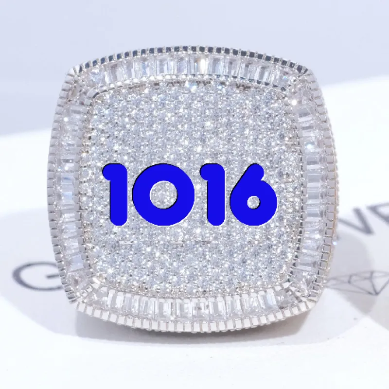 CUSTOM LETTER 3D ICED RING sold by The GUU Shop