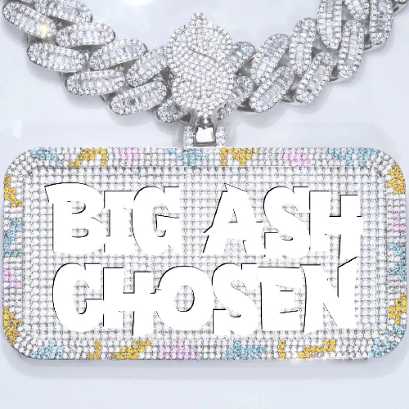 CUSTOM LETTER NECKLACE 3D COLORFUL SQUARE sold by The GUU Shop