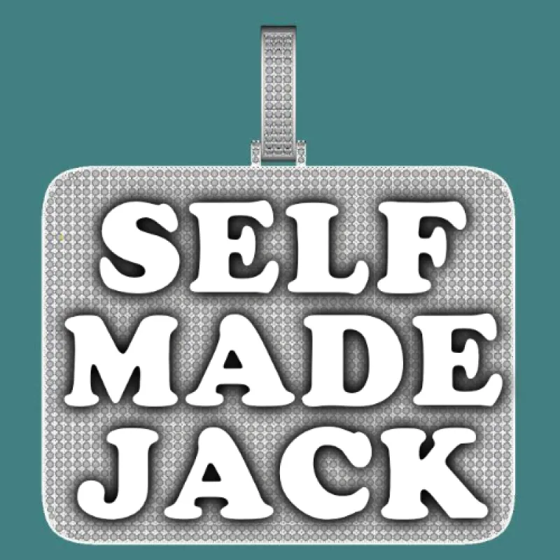 CUSTOM LETTER NECKLACE 3D BIG SQUARE made by The GUU Shop