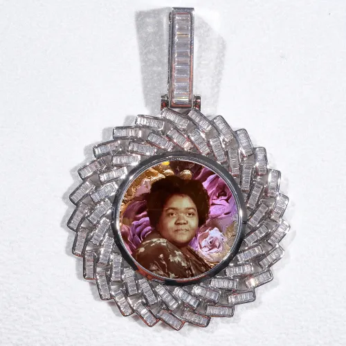 Large 3D Baguette Custom Picture Pendant sold by The GUU Shop